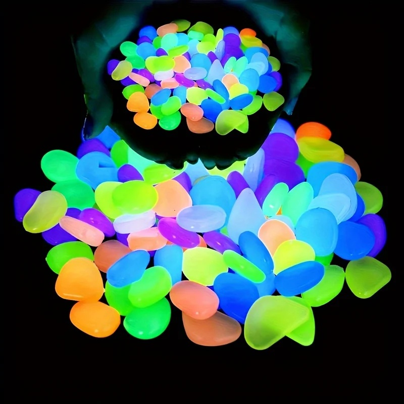 Aquarium Plant Original - 50-200pcs Glow in The Dark Pebbles