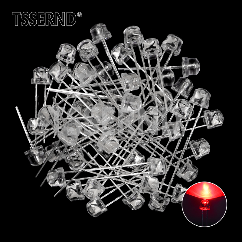 50pcs 5mm Straw Hat LED Super  - đánh giá và giá Ludwigia Super Red